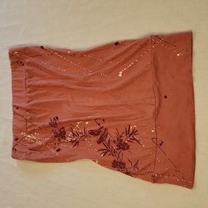 Vintage pink peach tube top